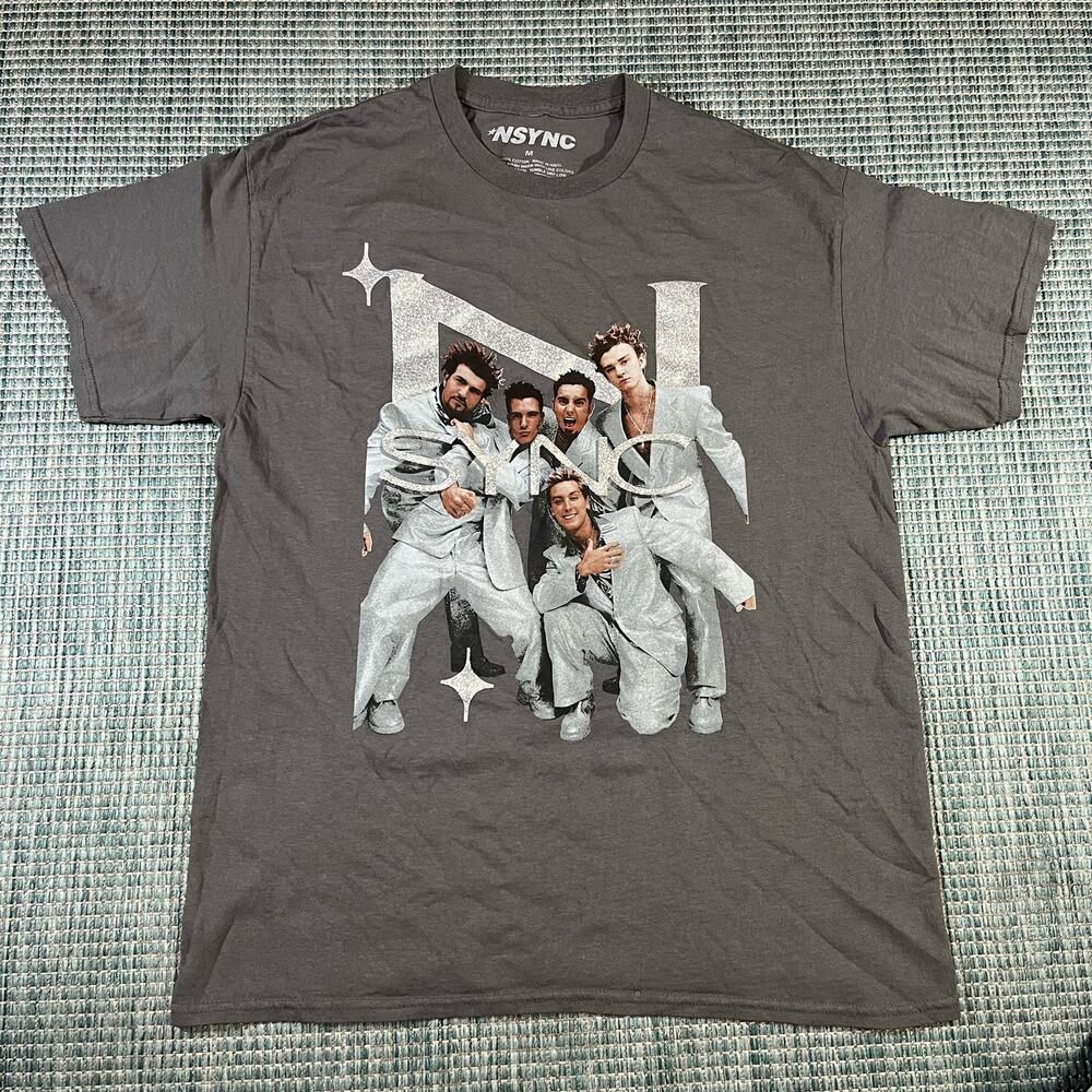 NSYNC‎ Men’s T shirt Gray New Sz M